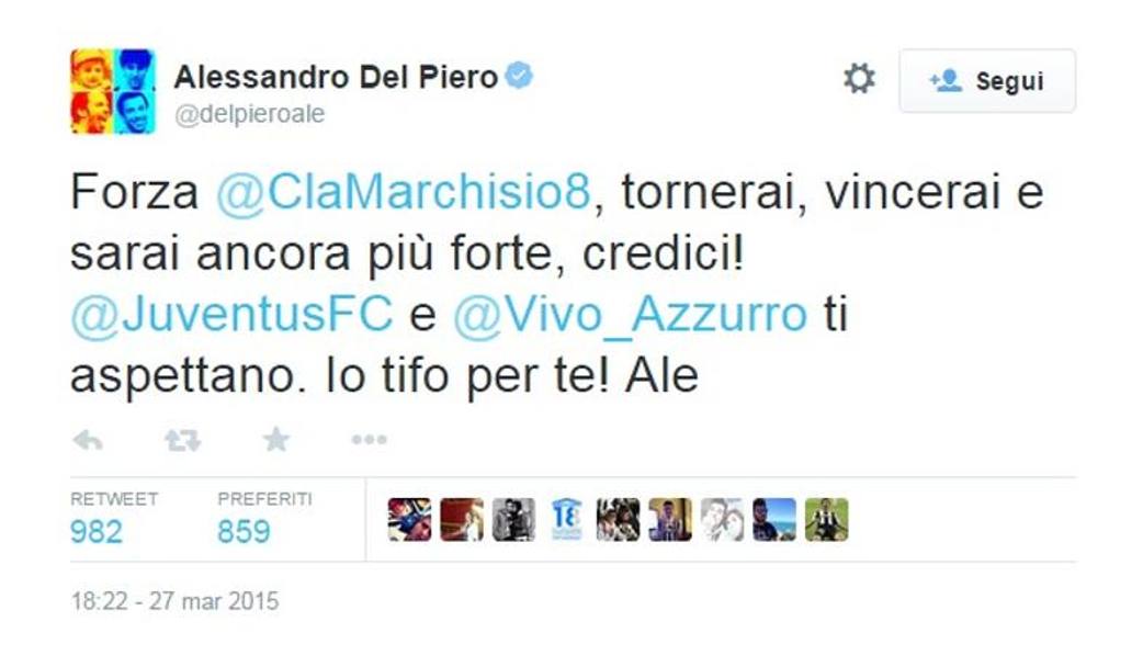 Gli auguri di Alessandro Del Piero. 
